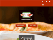 Tablet Screenshot of pietrospizza.com